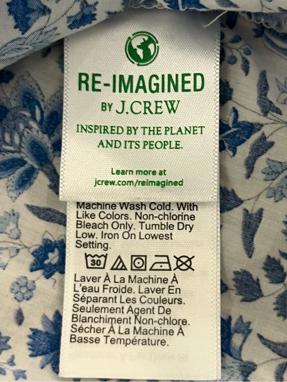 J. Crew Ruffleneck Keyhole Top in Liberty Grace Emily Bell fabric Cotton Medium - Picture 14 of 16